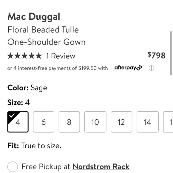 Mac Duggal dress. Floral beaded tulle. - Picture 7 of 7